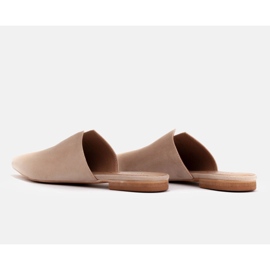 Marco Shoes Chaussons en daim avec découpe beige 3