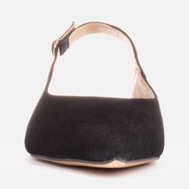 Marco Shoes Sandales en daim naturel noir 2