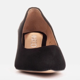 Marco Shoes Escarpins en daim noir à motif floral le noir 5