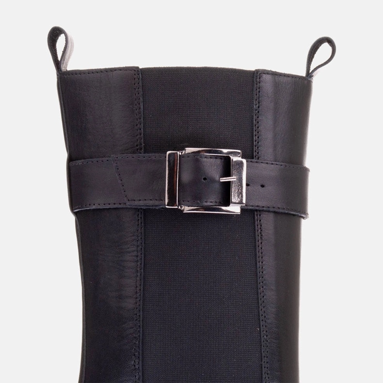 Marco Shoes Bottes hautes à large caoutchouc le noir 1