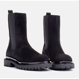 Marco Shoes Bottines en daim le noir 6