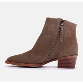 Marco Shoes Bottines en daim naturel sans isolation beige vert 3