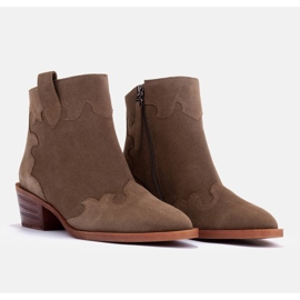 Marco Shoes Bottines en daim naturel sans isolation beige vert 4