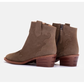 Marco Shoes Bottines en daim naturel sans isolation beige vert 6