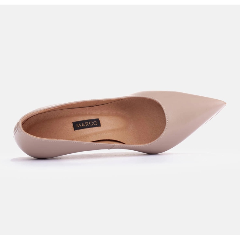 Marco Shoes Escarpins en cuir nappa beige 1 Marco Shoes Escarpins en cuir nappa beige 1
