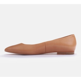 Marco Shoes Ballerines en cuir souple brun 2