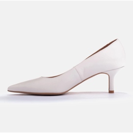 Marco Shoes Escarpins élégants avec un talon plus bas blanche 1