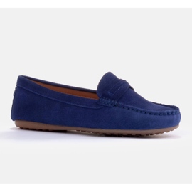 Marco Shoes Mocassins en daim bleu 3
