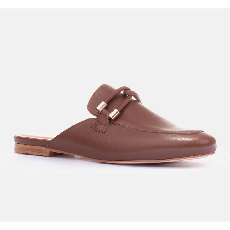 Marco Shoes Chaussons avec décoration brun 1