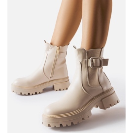 Bottines Parolise isolées beiges 2