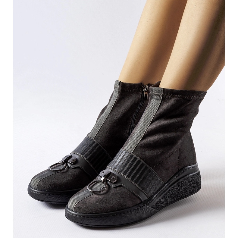 Bottines chaussettes grises de Colonnata 1