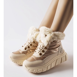 Lee Cooper LCJ-23-44-1953L bottes de neige dorées d'or 1