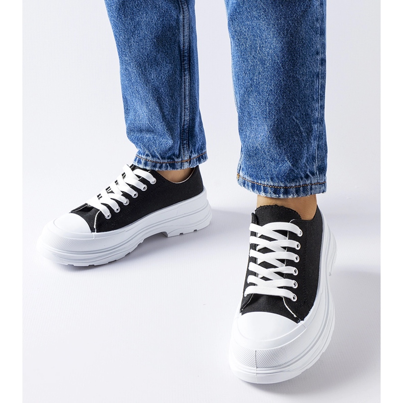 Baskets noires à semelle sport Bettole le noir 1 Baskets noires à semelle sport Bettole le noir 1