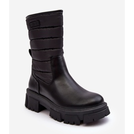 Bottes de neige isolées avec fermeture éclair noir Big Star MM274068 1