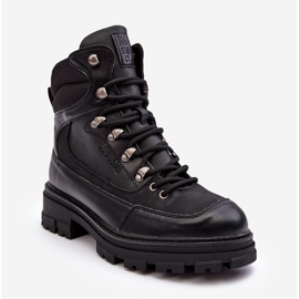 Bottines isolées à lacets pour femmes noir Big Star MM274663 le noir 2 Bottines isolées à lacets pour femmes noir Big Star MM274663 le noir 2