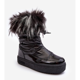 Bottes de neige pour femmes avec fourrure noir Big Star MM274379 1