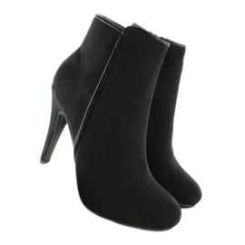 Bottes à talons hauts en daim SAS-8F8534 Noir le noir 2