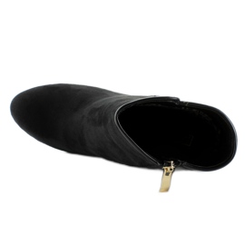 Bottes à talons hauts en daim SAS-8F8534 Noir le noir 4