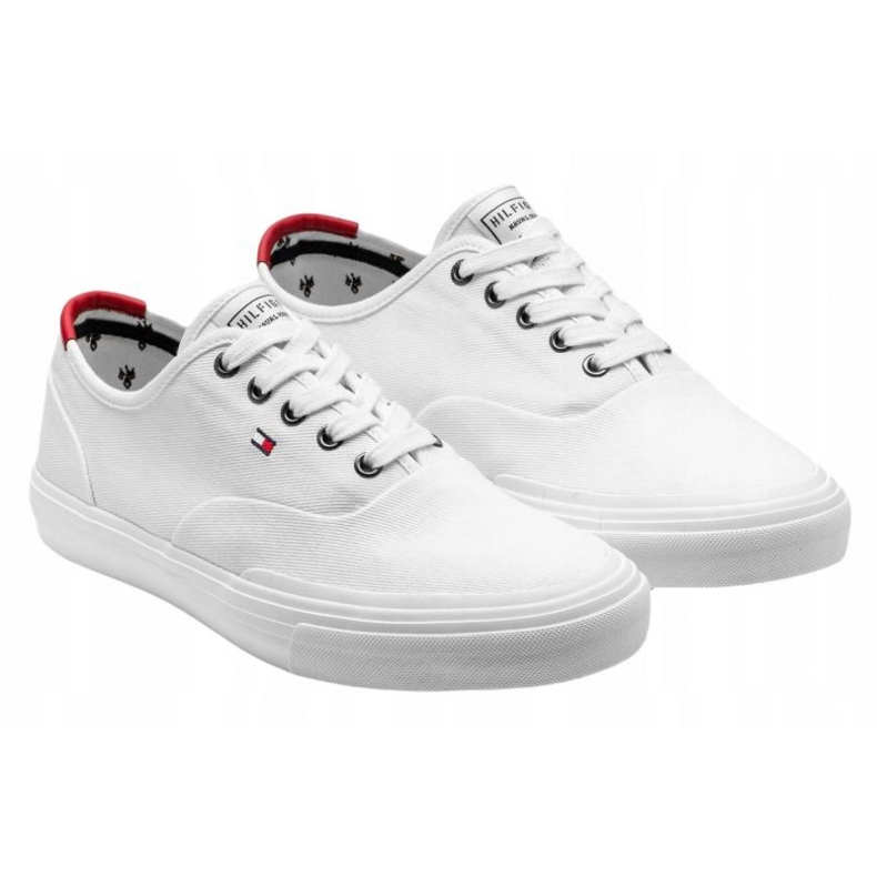 Tommy Hilfiger Core Oxford Twill Sneaker M FM0FM02670 chaussures blanche 1 Tommy Hilfiger Core Oxford Twill Sneaker M FM0FM02670 chaussures blanche 1