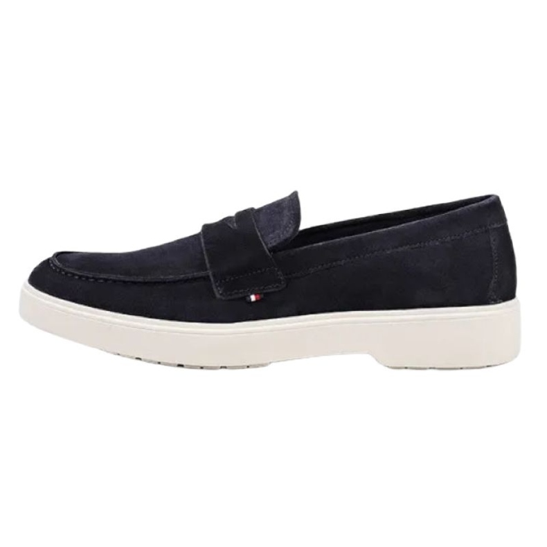 Tommy Hilfiger Mocassins tendance en daim léger FM0FM03963 bleu 2