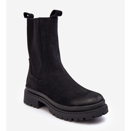 PE1 Bottines Chelsea avec fermeture éclair pour femme, noir Samil 1