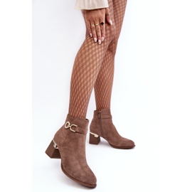 WJ2 Bottines en daim marron pour femmes à la mode Nola brun 2
