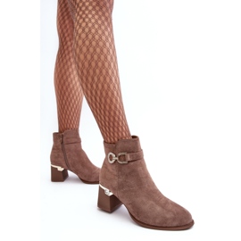 WJ2 Bottines en daim marron pour femmes à la mode Nola brun 5