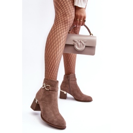 WJ2 Bottines en daim marron pour femmes à la mode Nola brun 7
