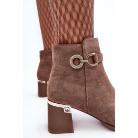 WJ2 Bottines en daim marron pour femmes à la mode Nola brun 6
