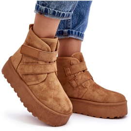 FG2 Bottes de neige à plateforme Camel Naredi pour femmes brun 6