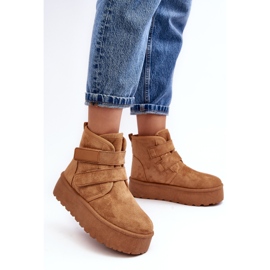FG2 Bottes de neige à plateforme Camel Naredi pour femmes brun 2