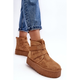 FG2 Bottes de neige à plateforme Camel Naredi pour femmes brun 4