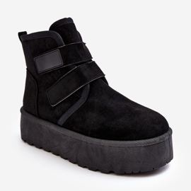 FG2 Bottes de neige à plateforme pour femmes noires Naredi le noir 1