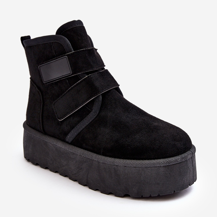 FG2 Bottes de neige à plateforme pour femmes noires Naredi 1