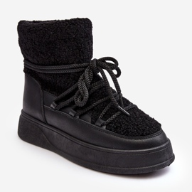 FG2 Bottes de neige à plateforme pour femmes noires Ahatissa 1
