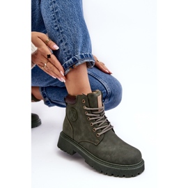 PE1 Bottines chaudes en cuir vert foncé Felizia 8