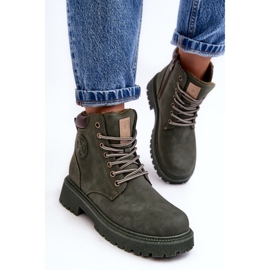 PE1 Bottines chaudes en cuir vert foncé Felizia 6