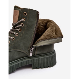 PE1 Bottines chaudes en cuir vert foncé Felizia 2