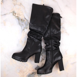 Bottines à talons hauts froissées et isolées pour femme Filippo DKZ4814 noir 1