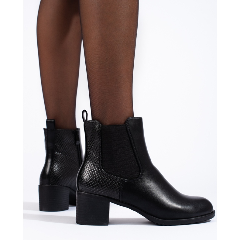 Bottines Shelovet élégantes noires le noir 1 Bottines Shelovet élégantes noires le noir 1