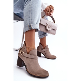 Bottes à Talons Hauts en Daim pour Femme Maciejka 06247-04 Beige 5