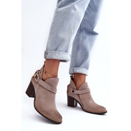 Bottes à Talons Hauts en Daim pour Femme Maciejka 06247-04 Beige 2