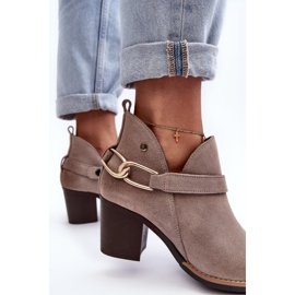 Bottes à Talons Hauts en Daim pour Femme Maciejka 06247-04 Beige 4