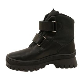 Mazurek Bottes de neige en cuir Boots imperméables le noir 2