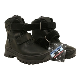Mazurek Bottes de neige en cuir Boots imperméables le noir 7
