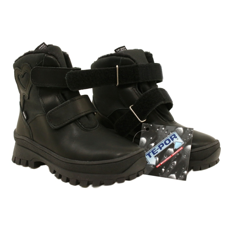 Mazurek Bottes de neige en cuir Boots imperméables noir 7