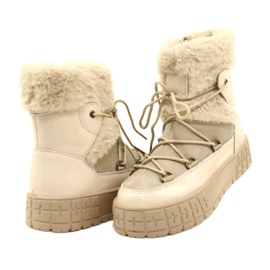 Bottes de neige Filippo avec fourrure de fourrure verni beige 8