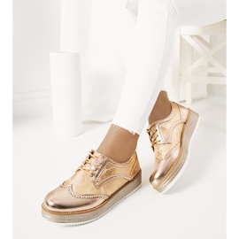 Chaussures champagne femme Ménard doré 1