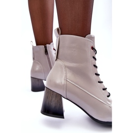 Vinceza Bottines vernies grises 3