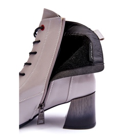 Vinceza Bottines vernies grises 1